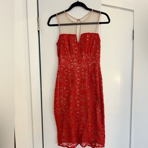 Alice by Temperley red lace and sheer dress size 4 US